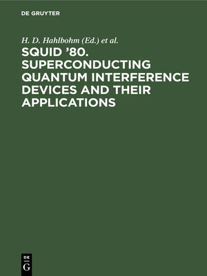 cover image of SQUID '80. Superconducting Quantum Interference Devices and their Applications